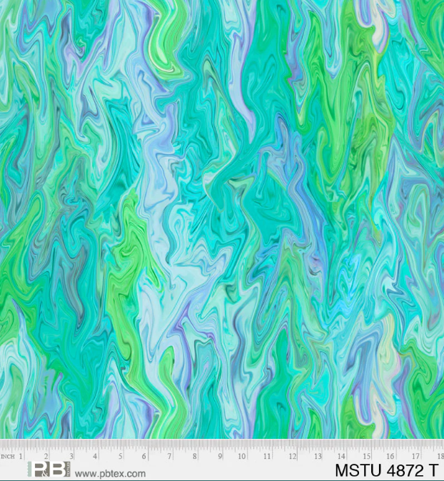 P&B Textiles - Marble Studio - Blue/Green