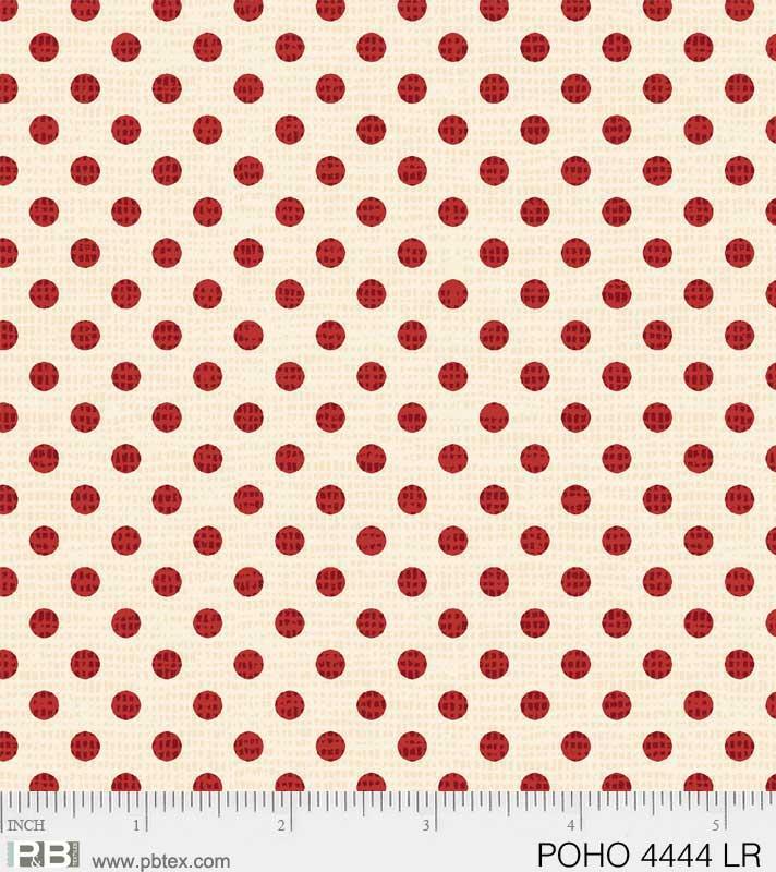 P&B Textiles - Postcard Holiday - Cream Dots