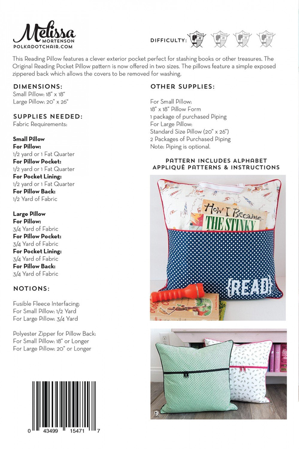 Pattern - Reading Pillow