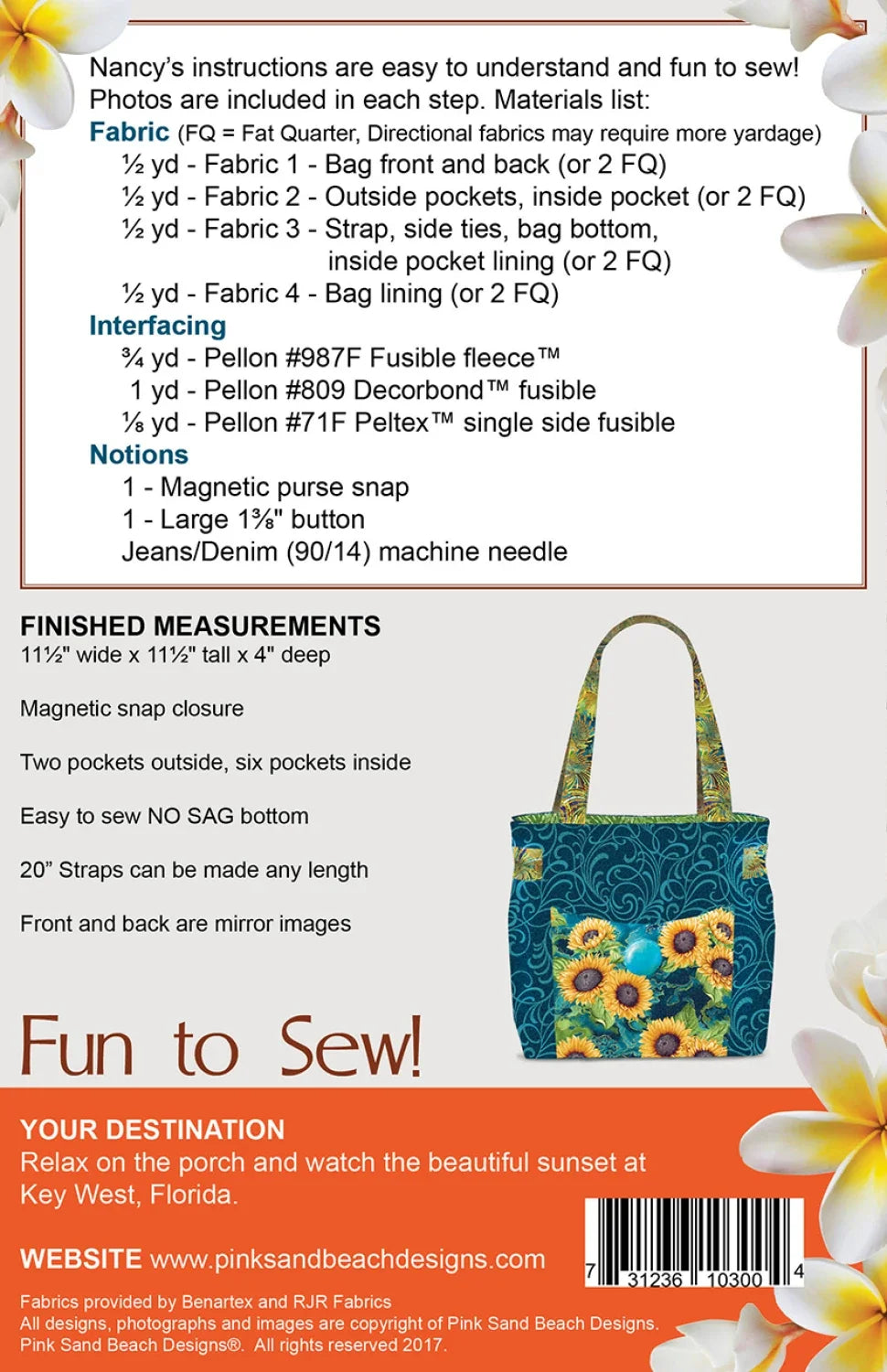 Pattern - Pink Sand Beach Designs - Key West Handbag