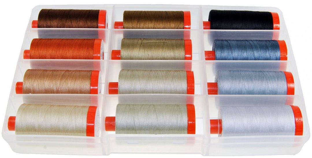 Thread - 12 Large Spools Cotton 50wt Pat Sloan Perfect Box of Neutrals