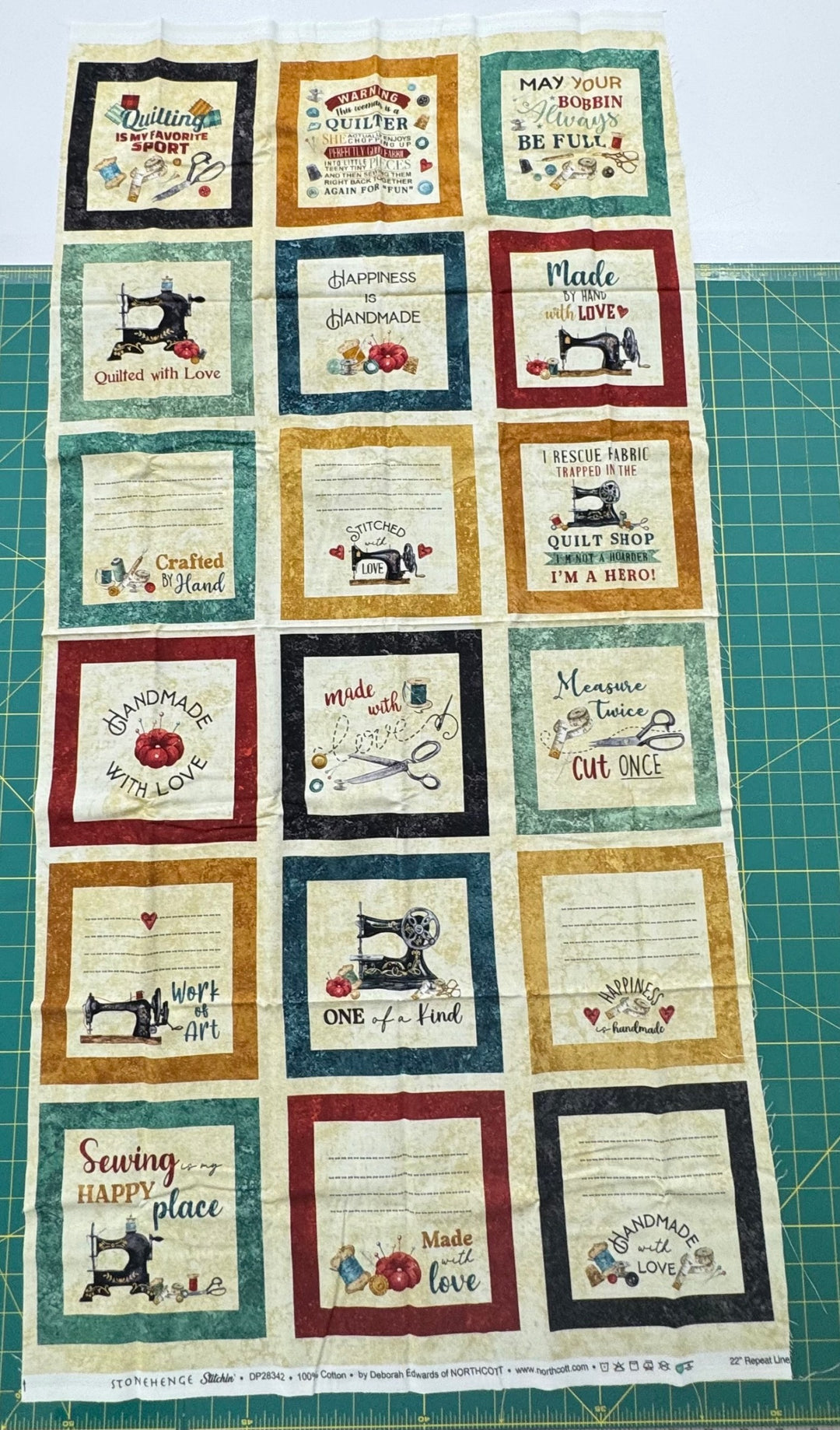 Panel Northcott - Stonehenge - Stitchin' 24"