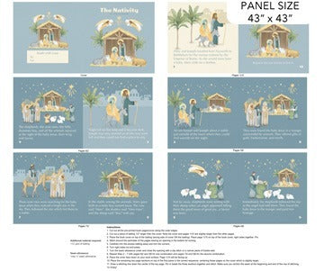 Panel - Northcott - The Nativity BOOK - Blue