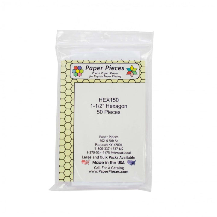 Paper Piece - Hexagon Pack 1-1/2in 50pc