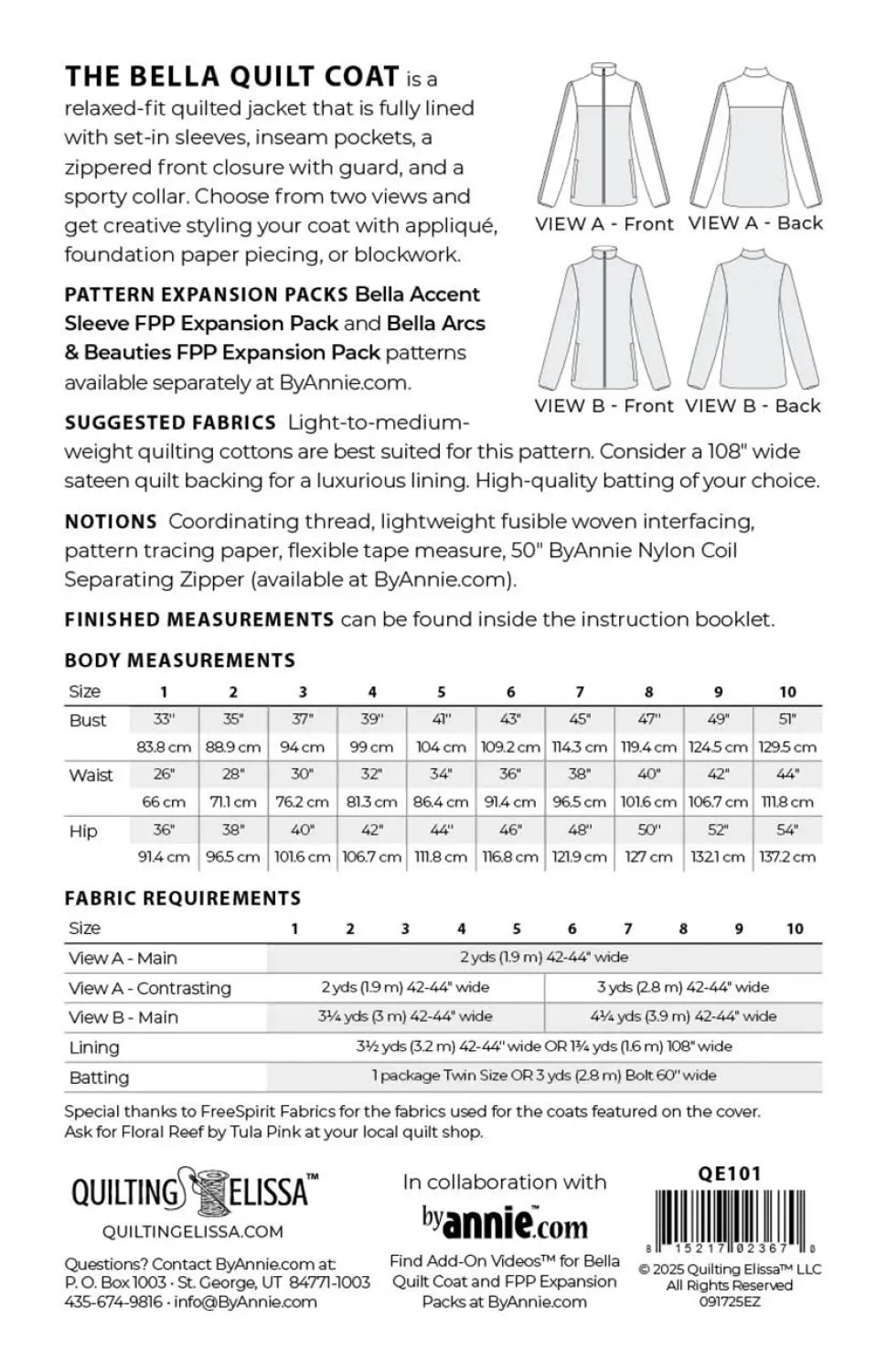 Pattern - ByAnnie - Bella Quilt Coat