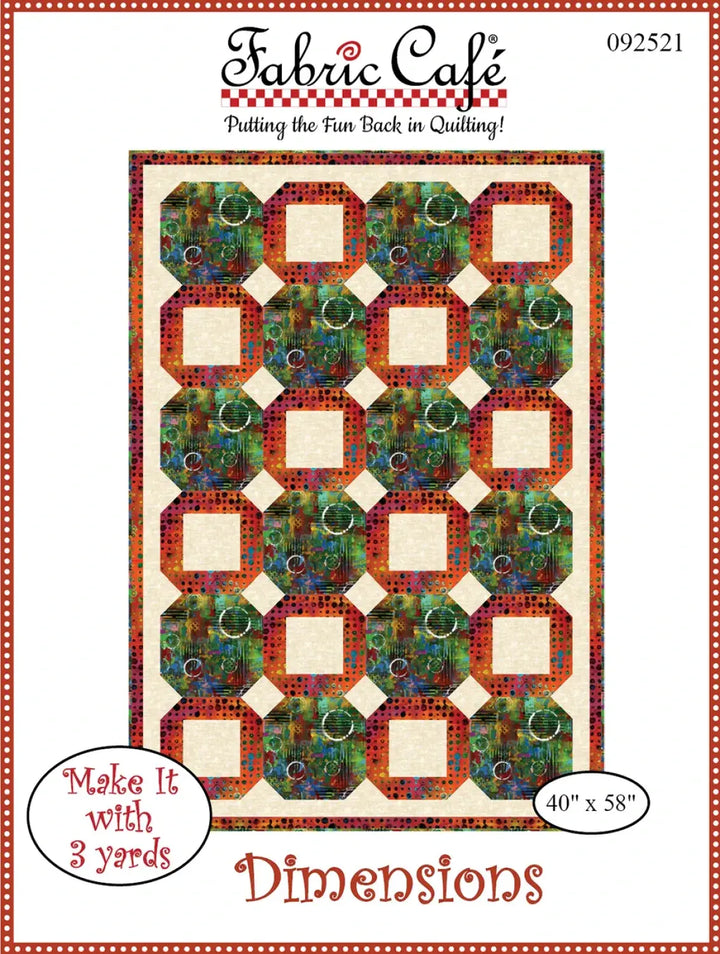 Pattern - Fabric Cafe - Dimensions 3-Yard Quilt Pattern