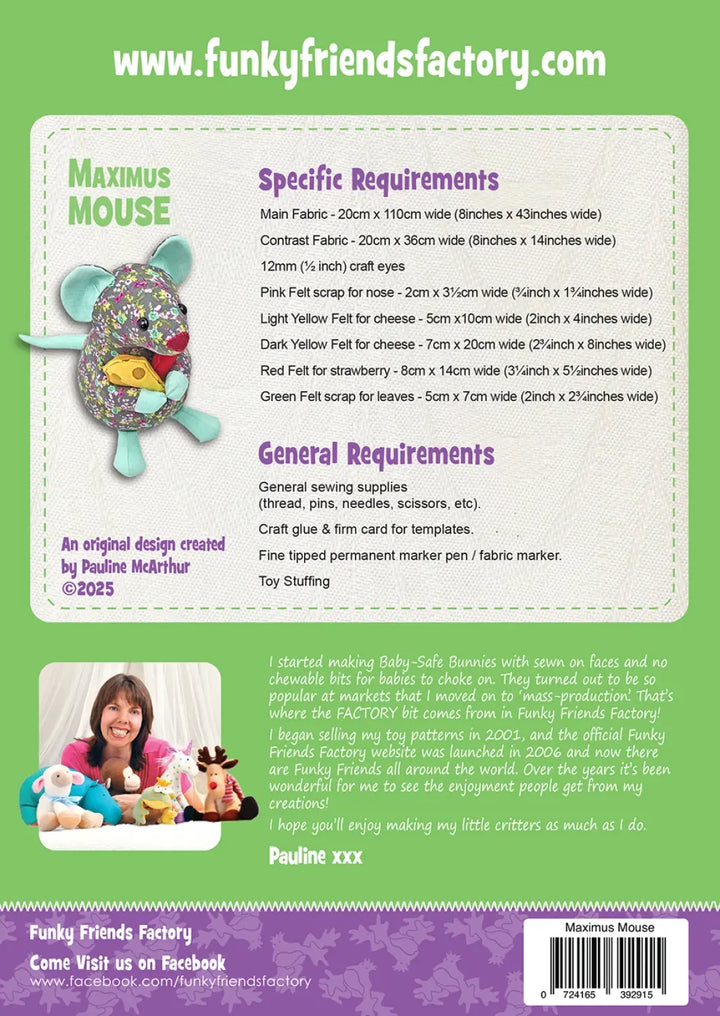 Pattern - Funky Friends Factory - Maximus Mouse