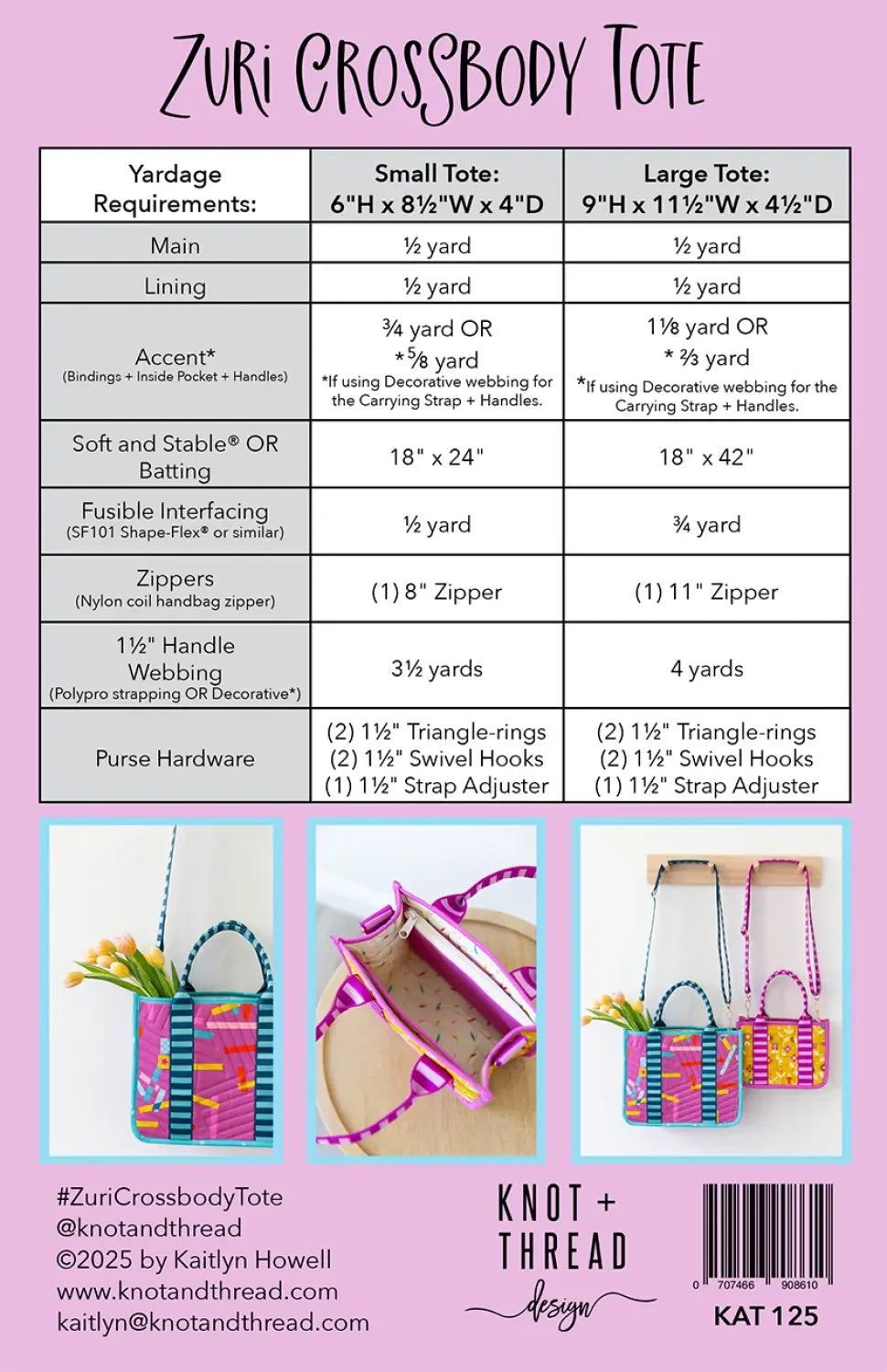 Pattern - Knot and Thread - Zuri Crossbody Tote