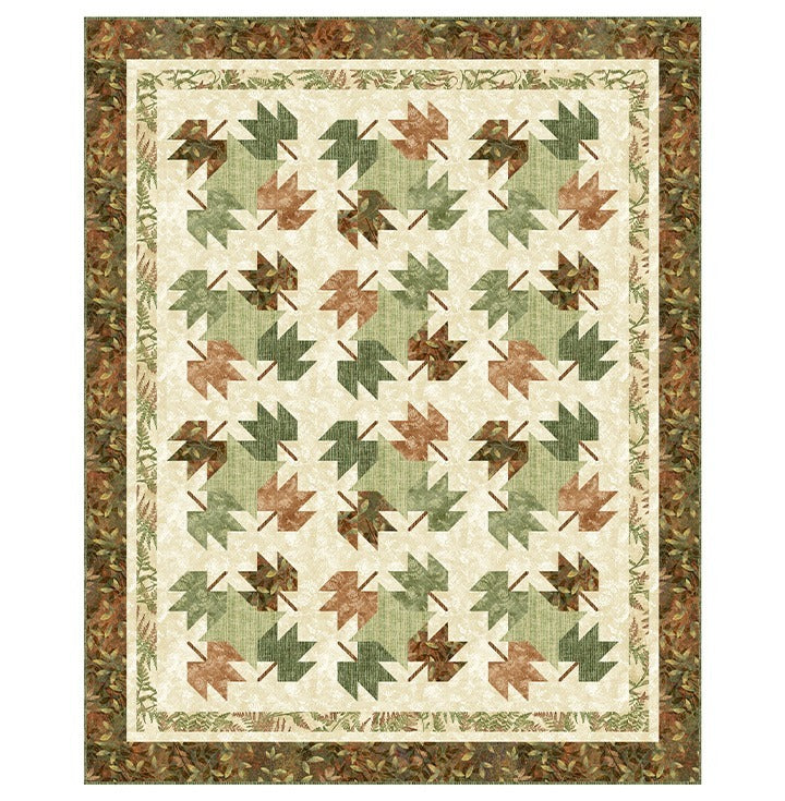 Pattern - Northcott  - Stonehenge Organics - Spinning Leaves