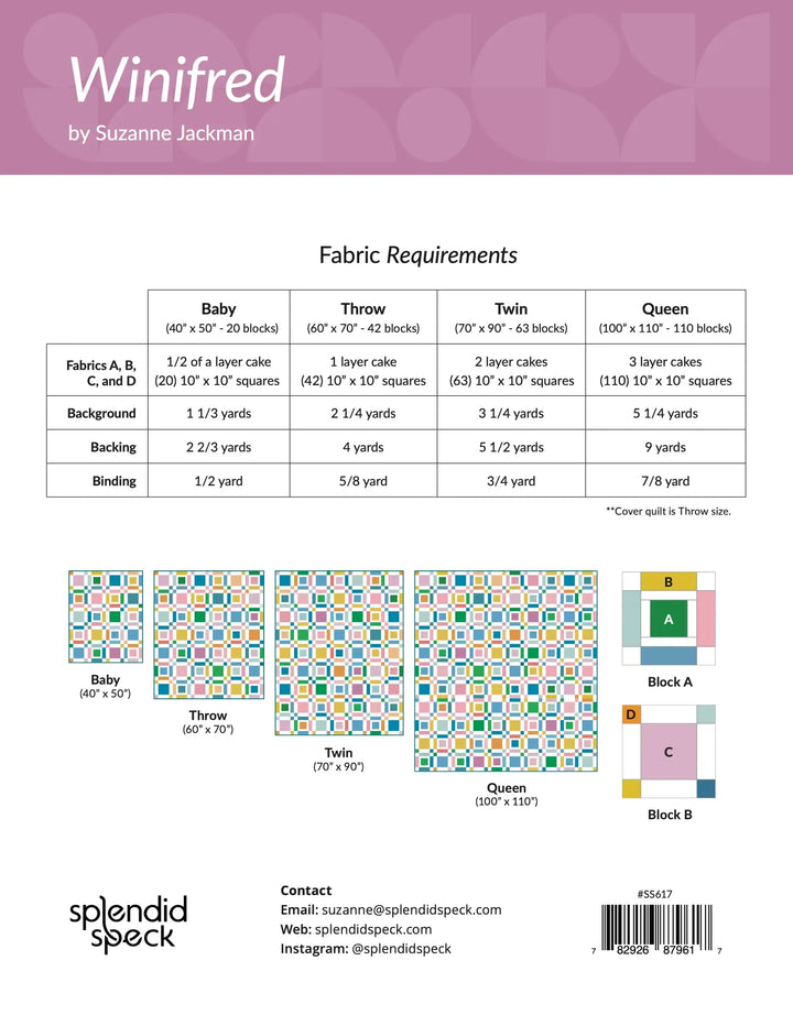 Pattern - Splendid Speck - Winifred