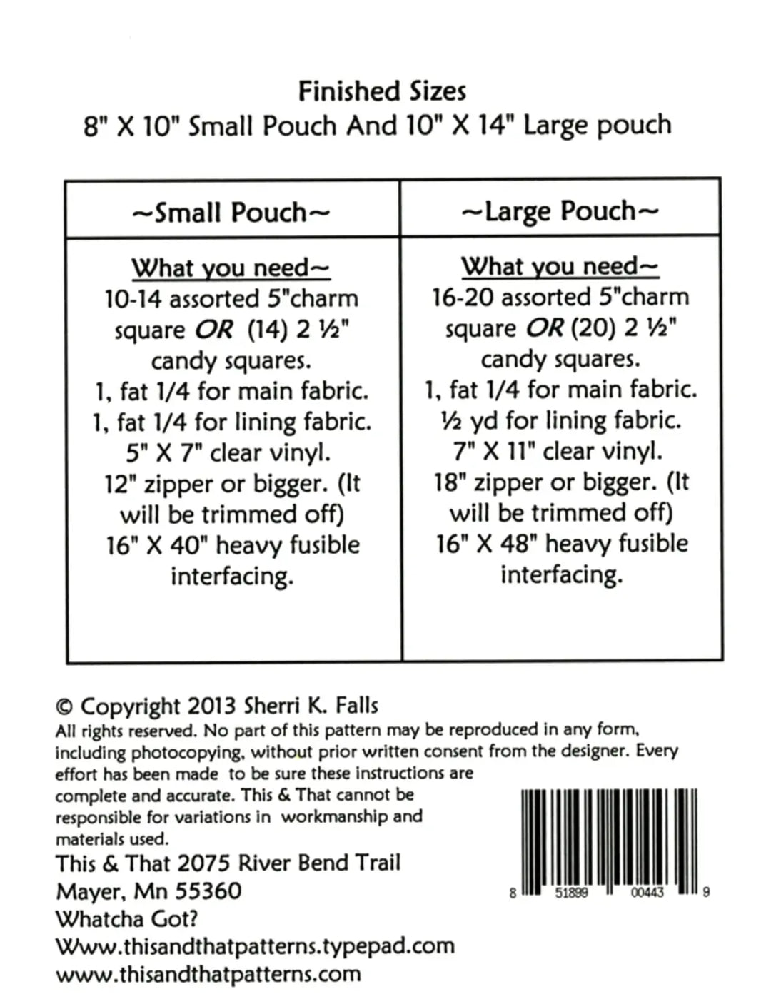 Pattern - This and That - Little Scraps - Whatcha Got?