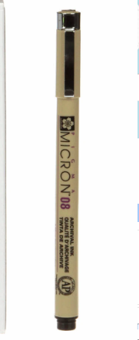Pigma Micron Pen Black .50mm Size 08