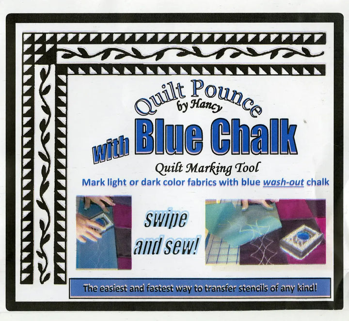 Pounce - Hancy Creations - Stencil Chalk Transfer Quilt Pounce Pad Blue
