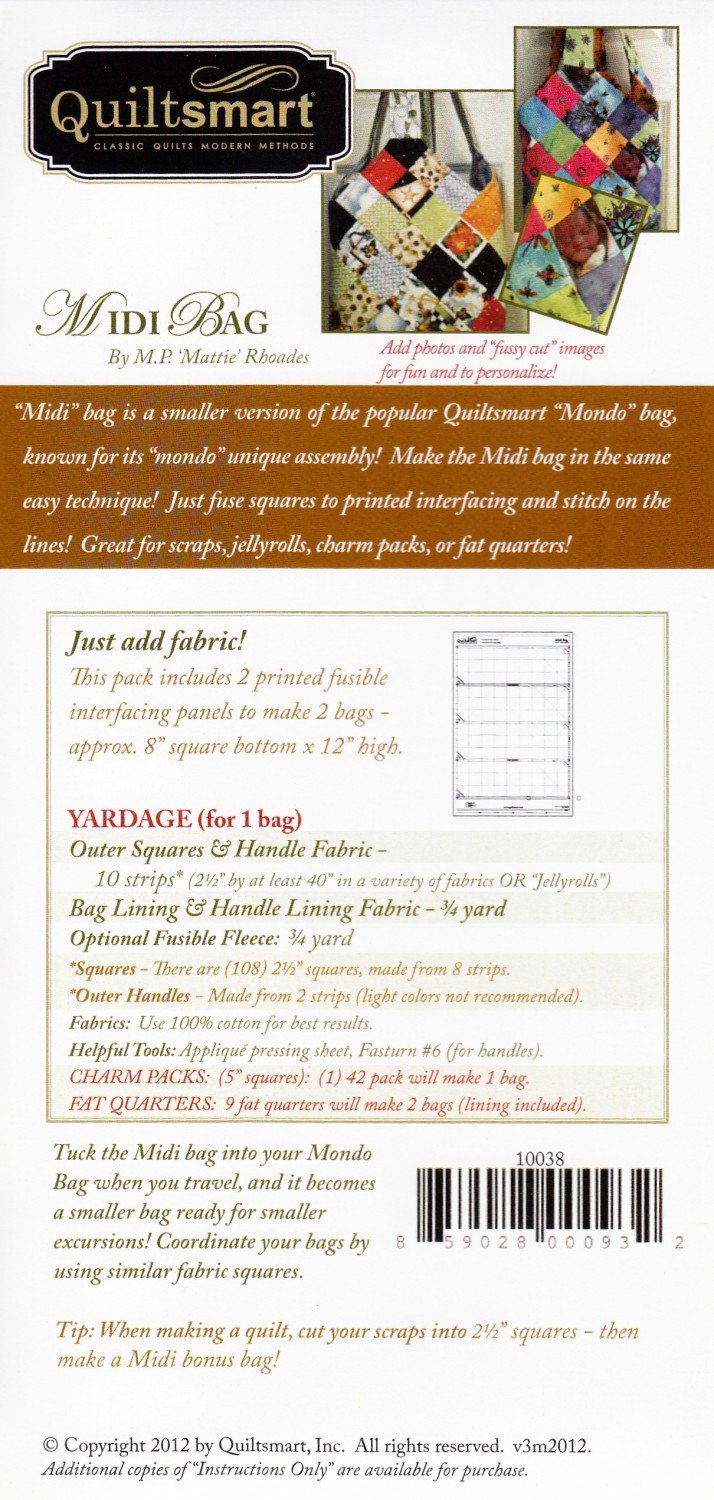 Pattern - Quilt Smart - Midi Bag Fun Pack