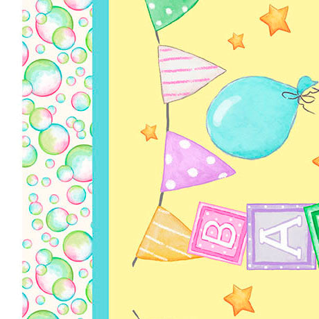 Quilting Treasures - Little Ones - Baby Animals Nursery Border Multi