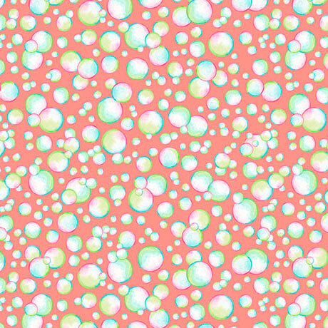 Quilting Treasures - Little Ones - Bubbles Salmon