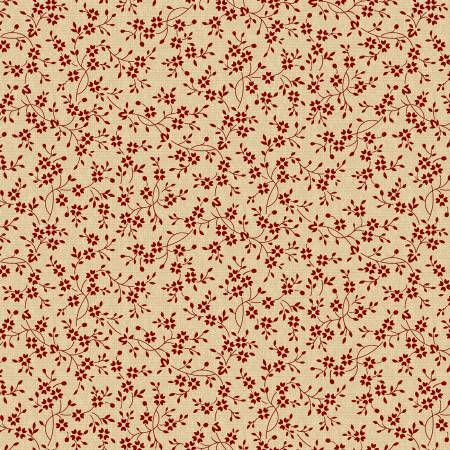 Marcus Brothers - Liberty Island - Red Small Floral Patriotic