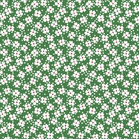 Marcus Fabrics - Judie Rothermel - Aunt Grace Goes Bold - Green Small Flowers