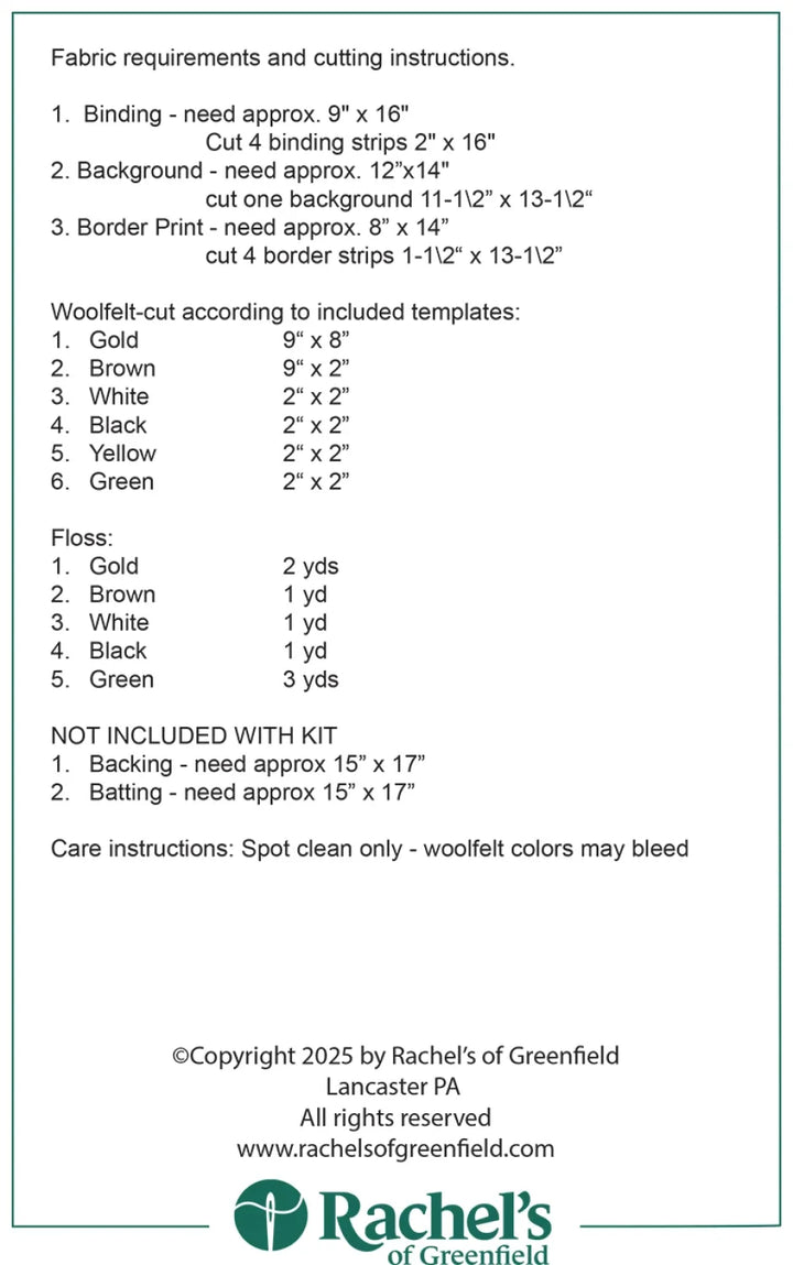 Kit - Rachel of Greenfield - Beehive Wall-hanging