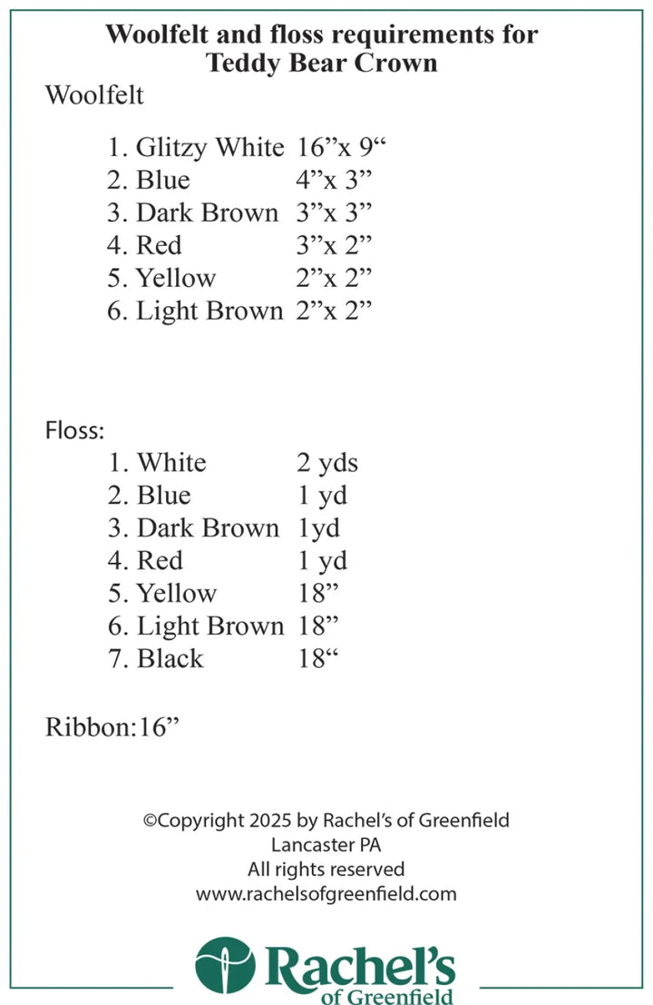 Kit - Rachel of Greenfield - Teddy Bear Birthday Crown