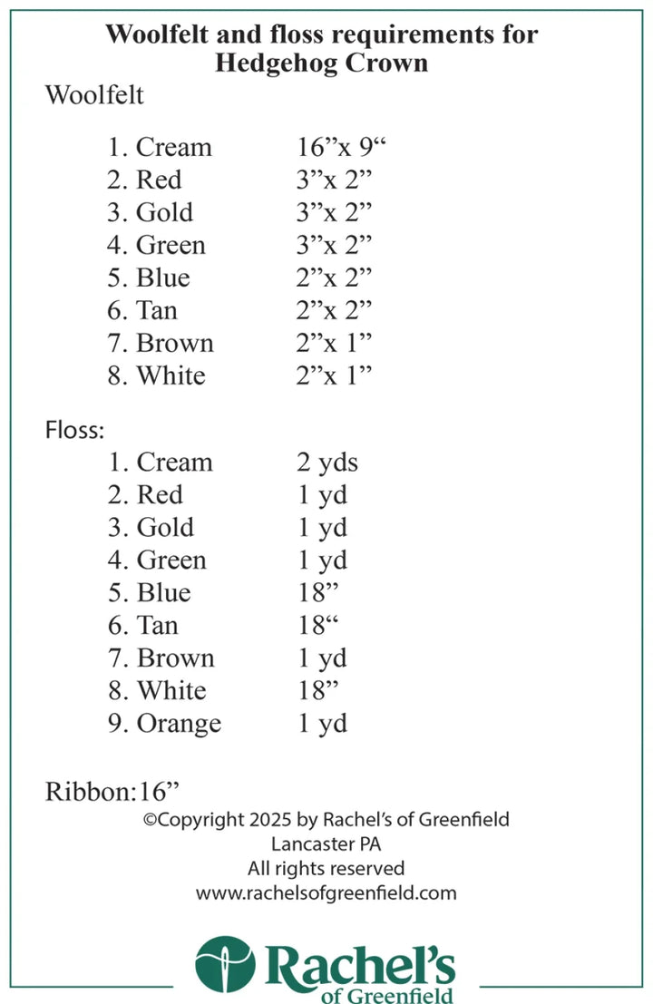 Kit - Rachel of Greenfield - Hedgehog Birthday Crown