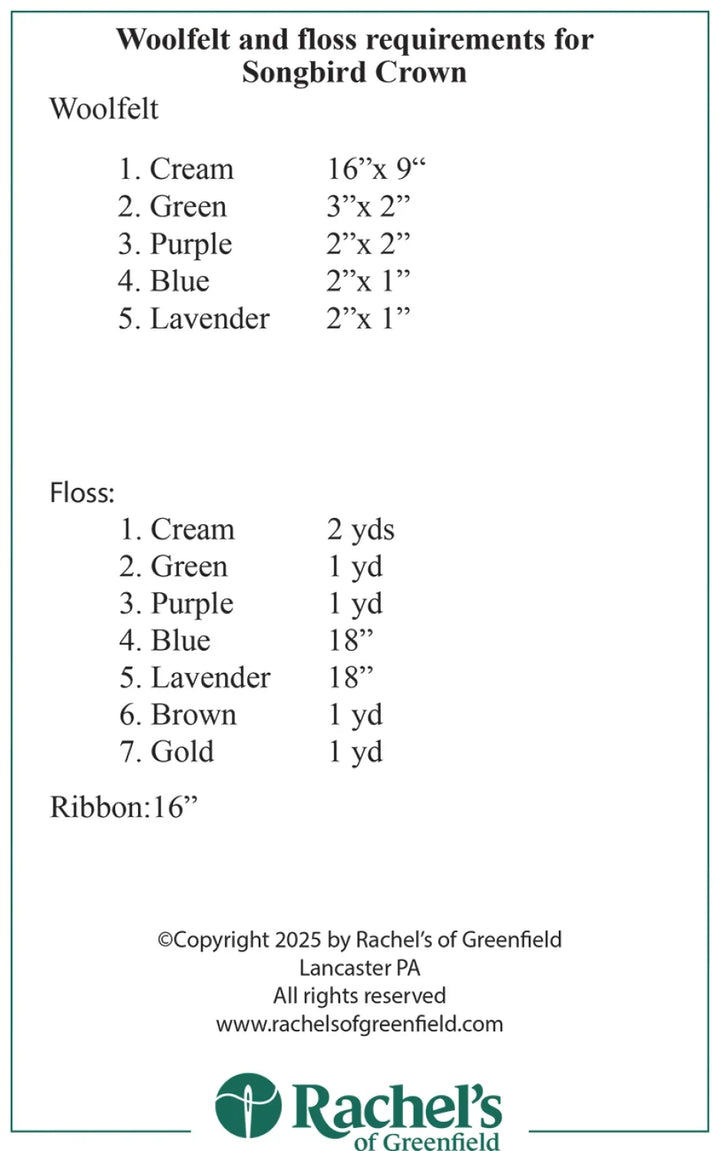 Kit - Rachel of Greenfield - Songbird Birthday Crown