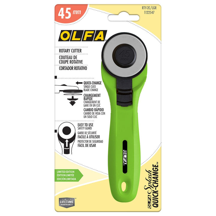 Rotary Cutter - Olfa - Splash 45 Quick Change - Green