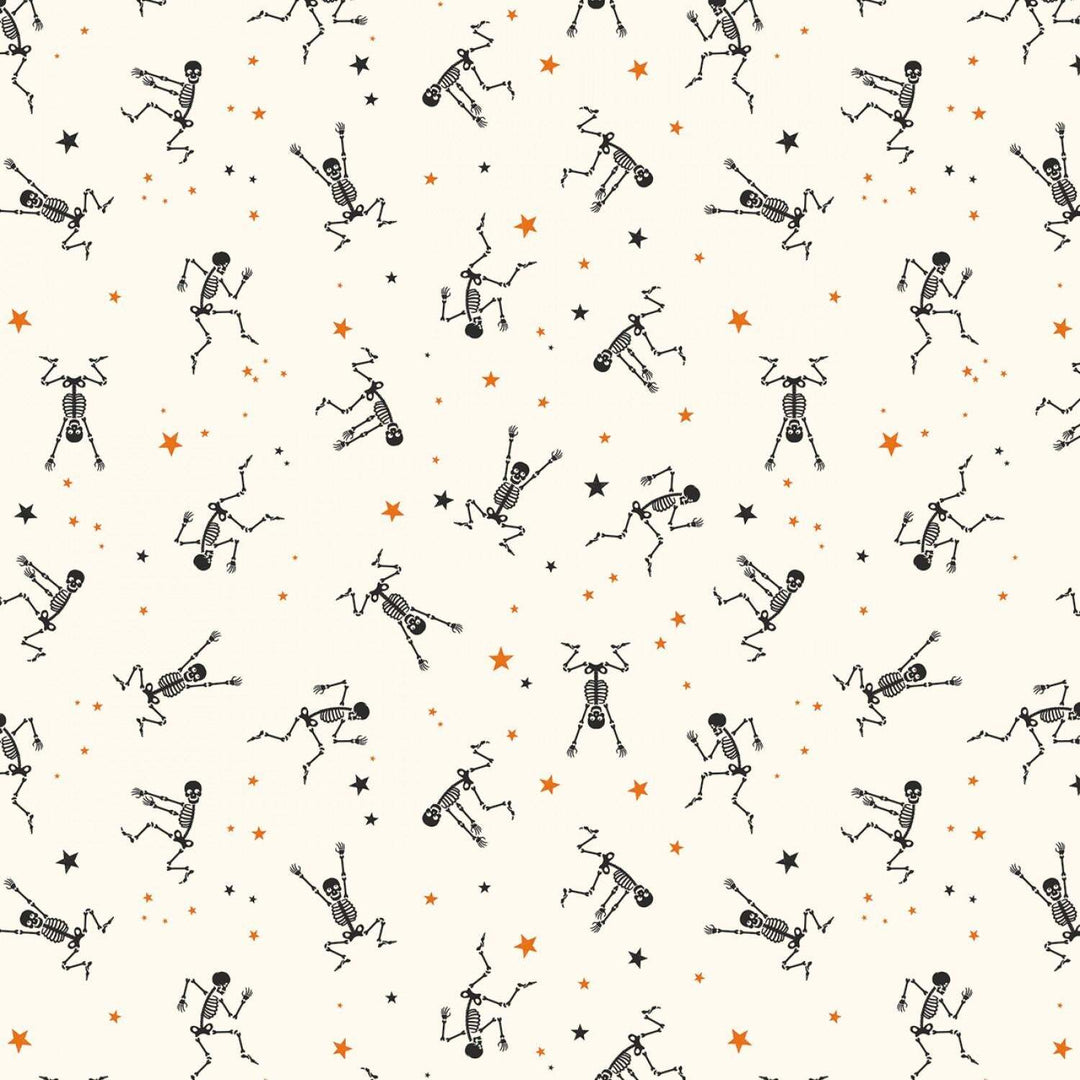 Riley Blake - Bad To The Bone - Cream Skeletons