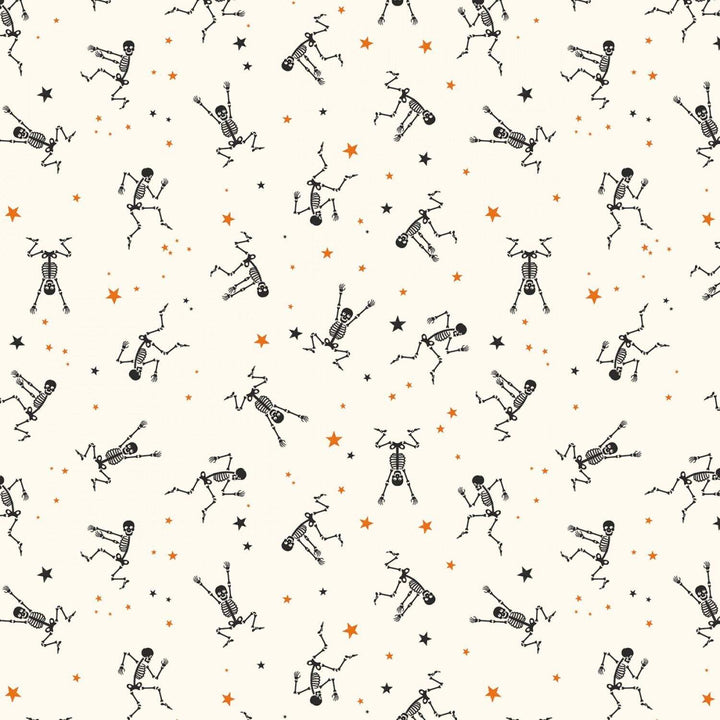 Riley Blake - Bad To The Bone - Cream Skeletons