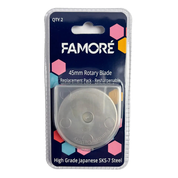 Rotary Blade - Famore - Japanese Steel SKS-7 45mm Replacement Blades 2pk