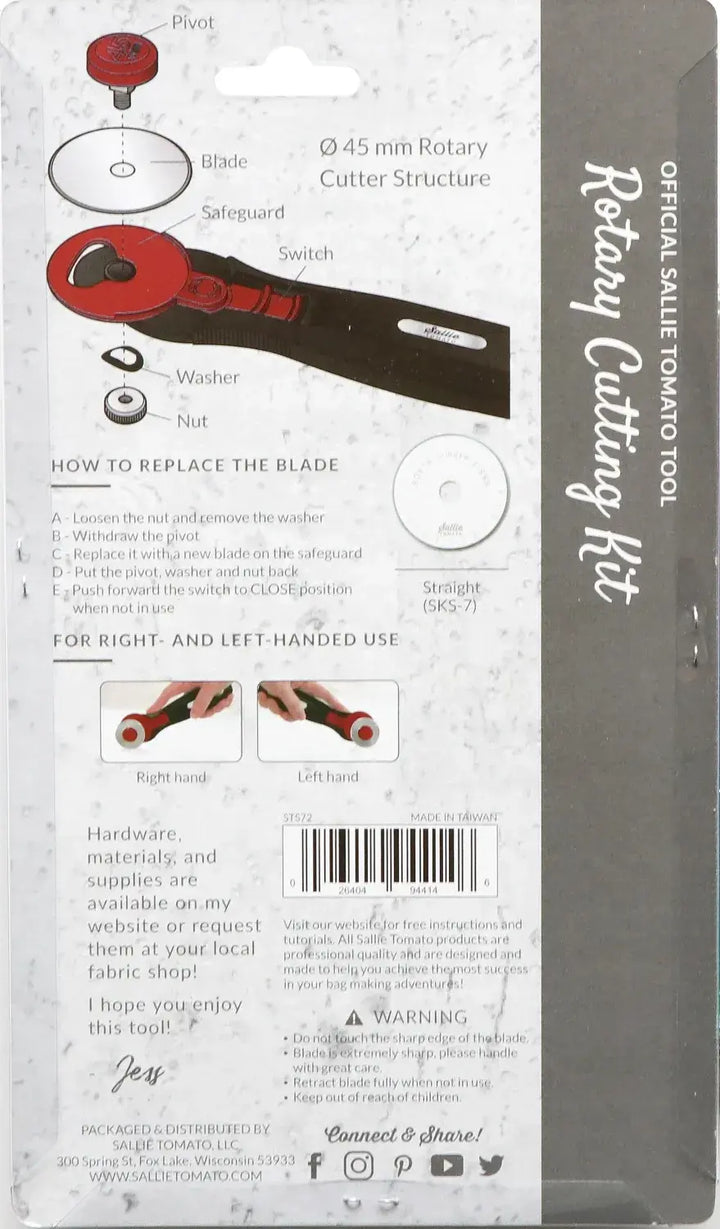 Rotary Cutter - Sallie Tomato Rotary Cutting Kit
