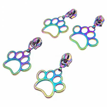 Zipper Pull - Iridescent Paw