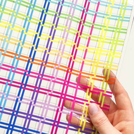 Vinyl - Rainbow Plaid Clear TPU Vinyl 12in x 53in