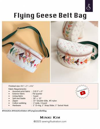 Pattern - Minki Kim - Flying Geese Belt Bag
