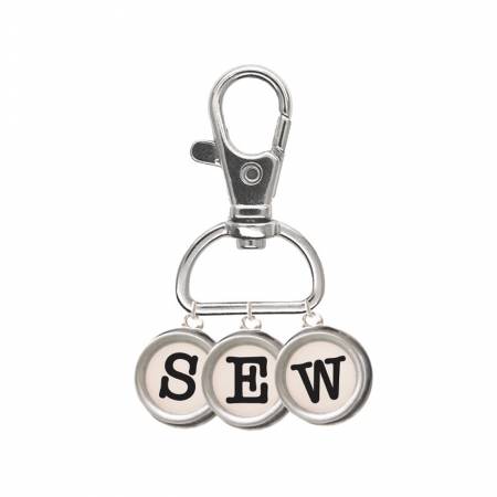 Charm - Lori Holt - Enamel Happy Charm "Sew" Typewriter Keys