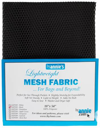 Mesh - Lite Weight Fabric - Black 18"x 54"