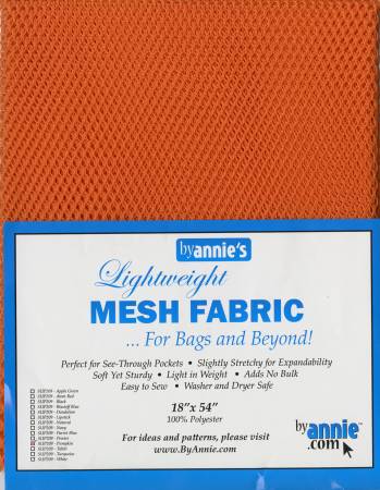 Mesh - Lite Weight Fabric - Pumpkin 18"x54"