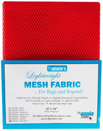Mesh - Lite Weight Fabric - Atomic Red 18"x 54"