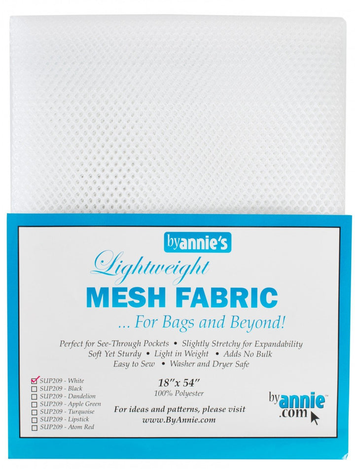 Mesh - Lite Weight Fabric - White 18"x54"