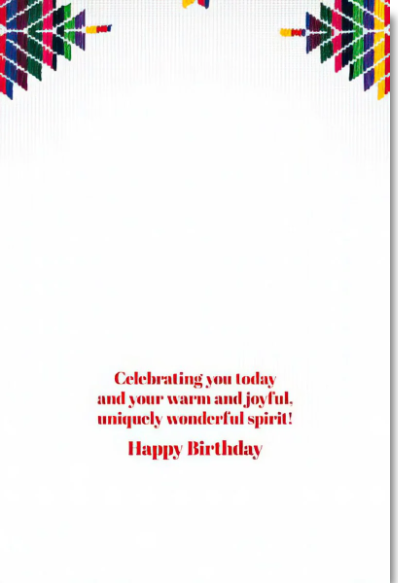 Greeting Card - Native American 'Celebrate' Blanket Birthday Card