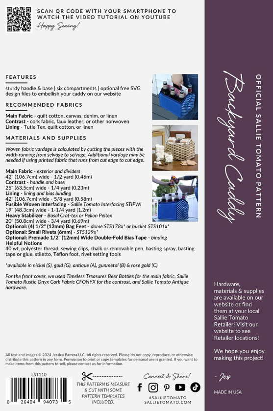 Pattern - Sallie Tomato - Backyard Beverage Caddy