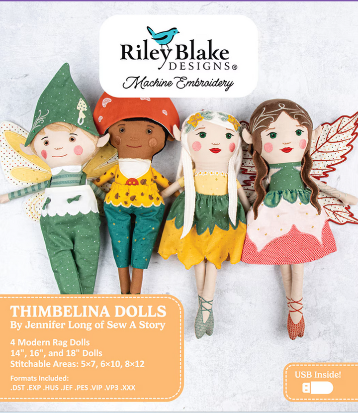 Machine Embroidery - Thimbelina Dolls