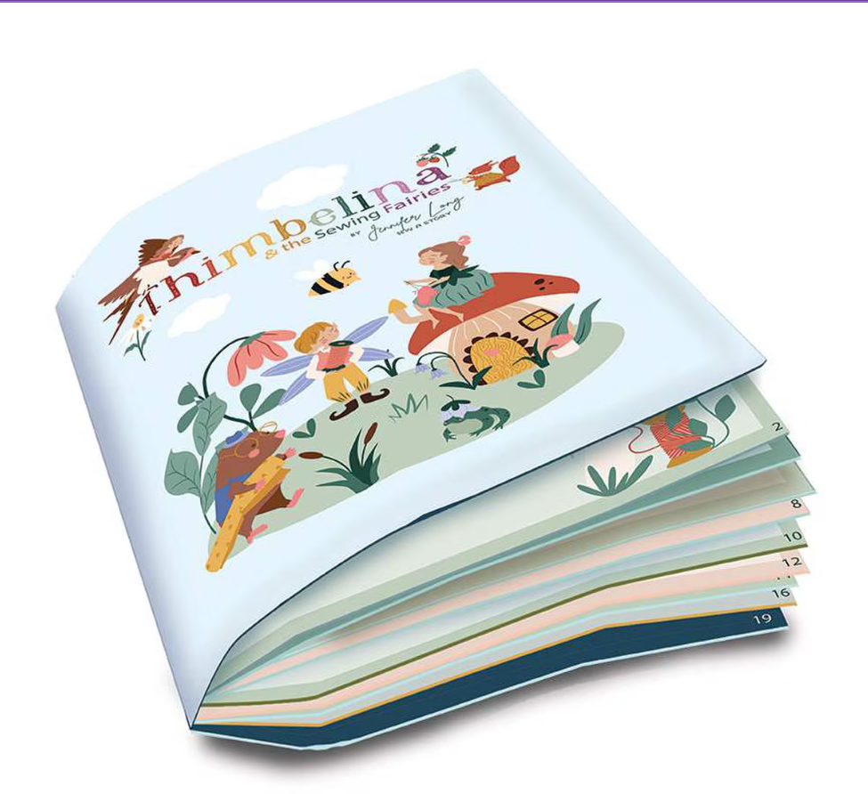 Panel - Riley Blake - Thimbelina & the Sewing Fairies 35 1/2in x 43 1/2in Storybook