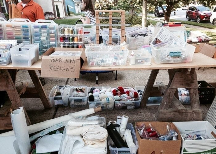 Sewist Garage Sale 6ft Space RENT A TABLE - October 10th from 8am-11am