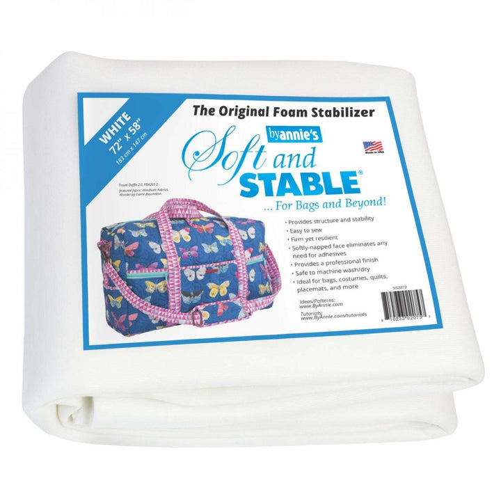 Soft and Stable - White 100% Polyester Stabilizer - 72in x 58in