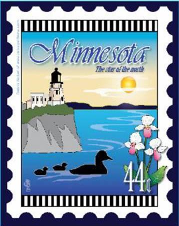 Zebra - Mini Postage Stamp - Minnesota