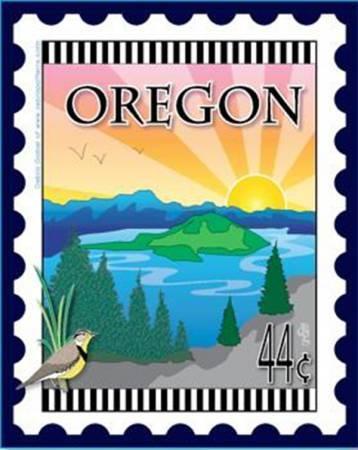 Zebra - Mini Postage Stamp - Oregon