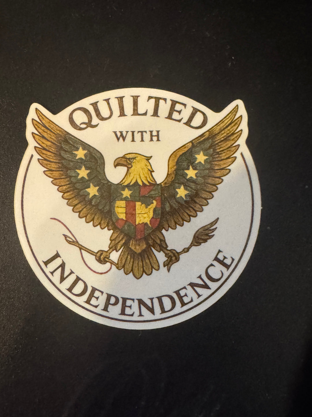 Sticker - Quilted with Independence 3"x3"