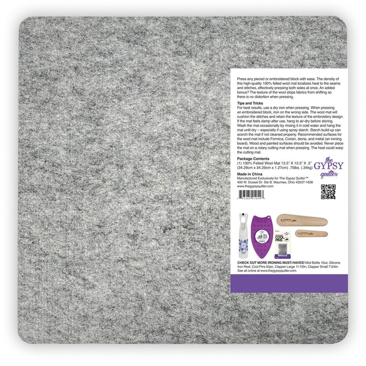 Wool Pressing Mat 13-1/2in x 13-1/2in (1/2in Thick)