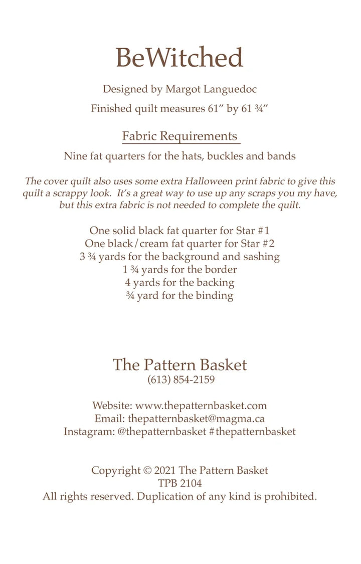 Pattern - Pattern Basket - Bewitched